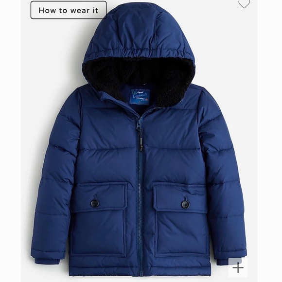 J. Crew Other - NEW Boys' patch-pocket puffer jacket with PrimaLoft !!!